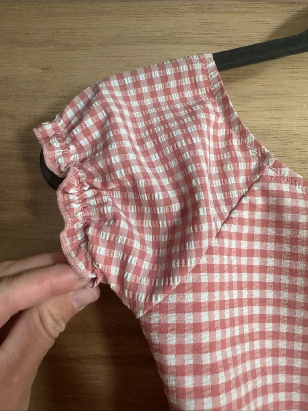 Zara size 11-13 years girls swimsuit one piece gingham pink and white EUC